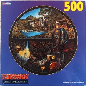 Vintage Kirwan Dream Of Euripedes 500 Puzzle Round Circle Fantasy USA 1995 RARE
